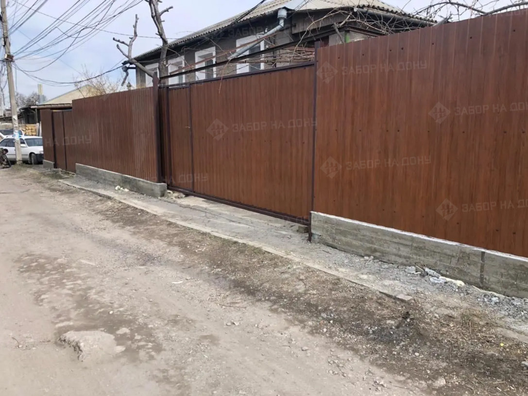 Металлические ворота с калиткой  в Анапе